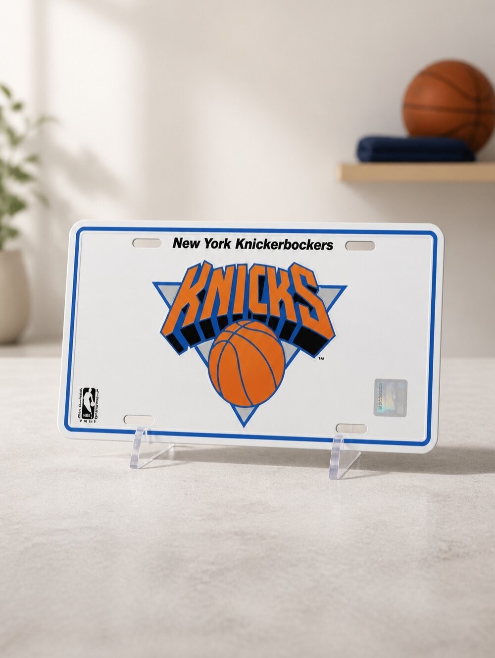 Vintage New York Knicks Metal License Plate NBA Official Licensed Product